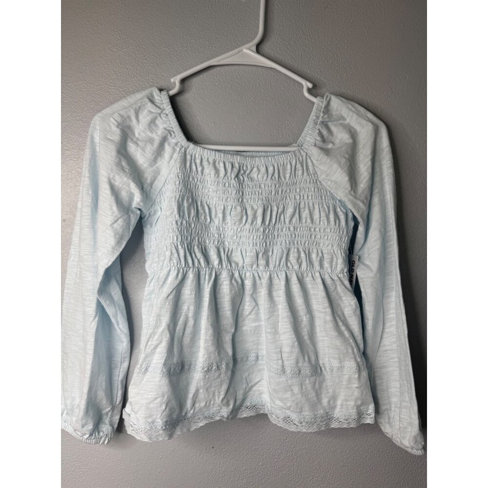NWT Old Navy Bundle Of Girls Jeans, Long Sleeve Blouses, Black Leggings Sz 10-12 - Picture 5 of 13